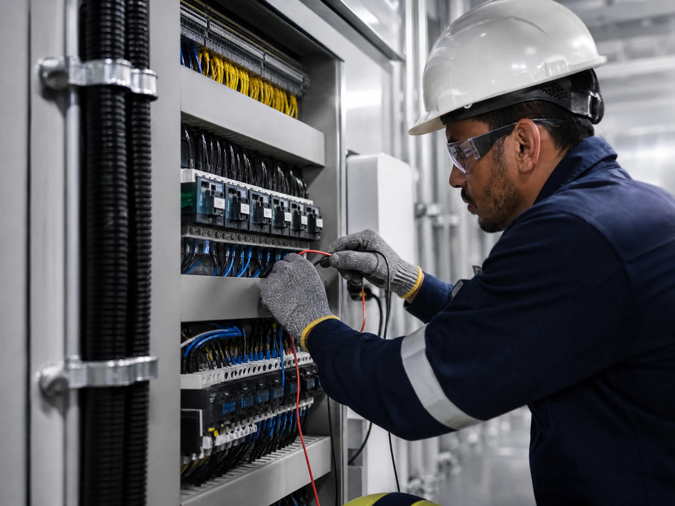 Equipe Greenjob em manutenção elétrica industrial